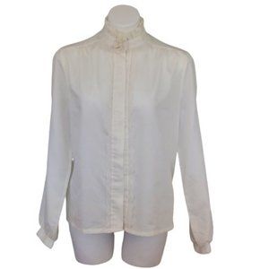 Vintage 1980s  Alice Stuart Lace Collar Blouse